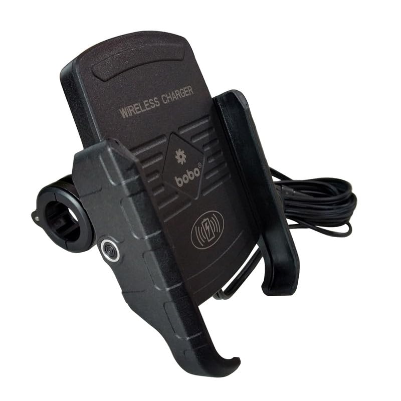 BOBO BM6 Jaw-Grip Mobile Phone Holder Mount with Fast 15W Wireless Charger