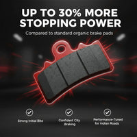 66SP-167 Honda CB 350 RS Street Pro Semi Ceramic Rear Brake Pads