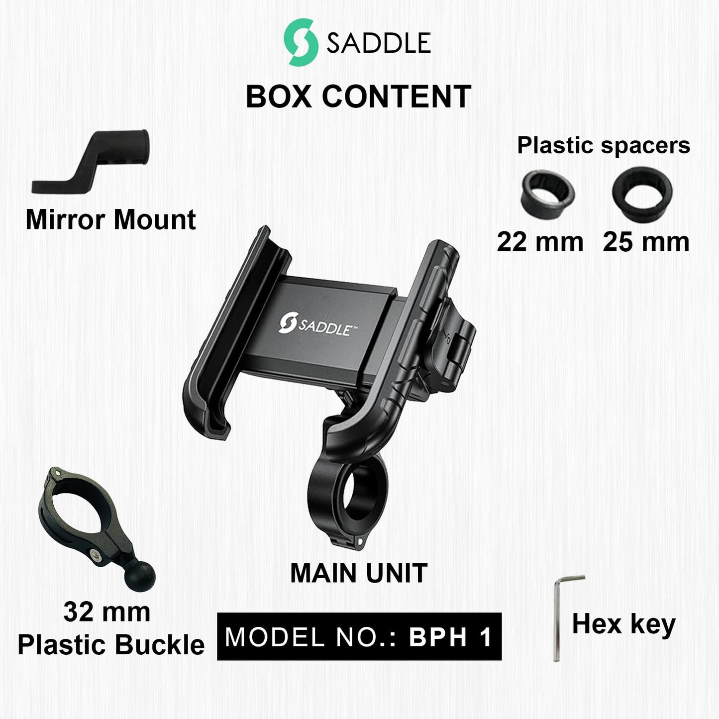 SADDLE BPH 1 Bike/Motorcycle/Scooter Mobile Phone Holder Mount