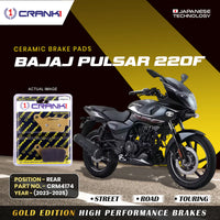 Ceramic Brake Pads For Bajaj Pulsar 220F (2023-2025) - Rear - CRM4174 - 1 Set