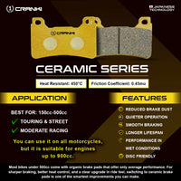 Ceramic Brake Pads For Royal Enfield Classic 350/500 - Front - CRM479 - 1 Set