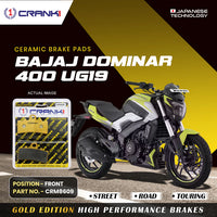 Ceramic Brake Pads For Bajaj Dominar 400 UG19 - Front - CRM8609 - 1 Set