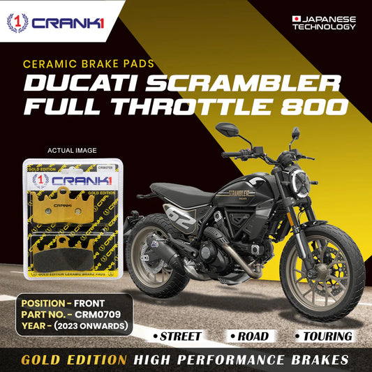 Ceramic Brake Pads For Ducati Scrambler Full Throttle 800 (2023 Onwards) - Front - CRM0709 - 2 Sets