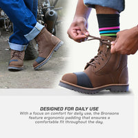 Raida BRONSON - RETRO MOTORCYCLE RIDING BOOTS FOR MEN (BROWN)