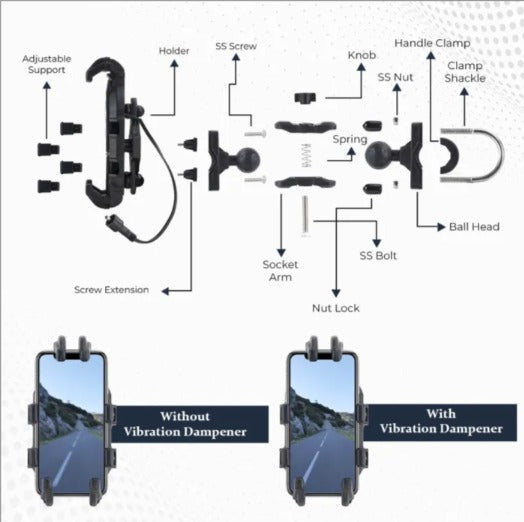 Zana- Universal Mobile Holder with Touch Charger