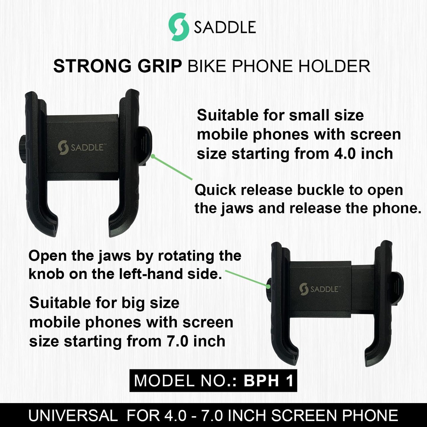 SADDLE BPH 1 Bike/Motorcycle/Scooter Mobile Phone Holder Mount