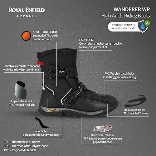 WANDERER WATERPROOF RIDING BOOT - BLACK