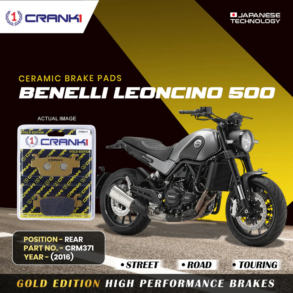 Ceramic Brake Pads For Benelli Leoncino 500 (2016-2020) - Rear - CRM371 - 1 Set