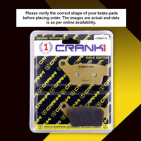 Ceramic Brake Pads For Bajaj Pulsar 150 Twin Disc, Single Channel ABS (2021-2025) - Rear - CRM4174 - 1 Set