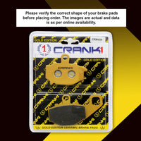 Ceramic Brake Pads For Kawasaki Ninja 1000 - Rear - CRM434 - 1 Set