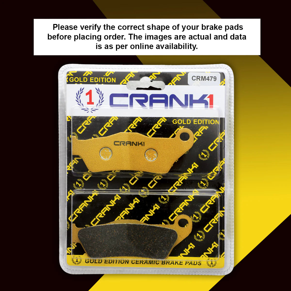 Ceramic Brake Pads For Royal Enfield Classic 350/500 - Front - CRM479 - 1 Set