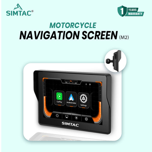 Simtac M2 motorcycle GPS CarPlay & Android Auto system