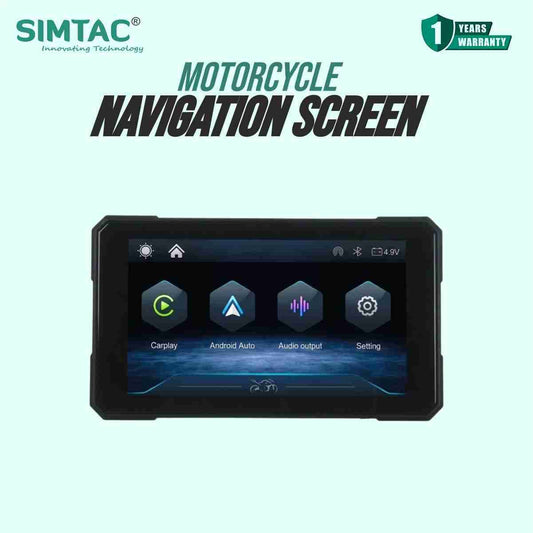 Simtac M3 Quick Detachable Motorcycle GPS CarPlay & Android Auto system