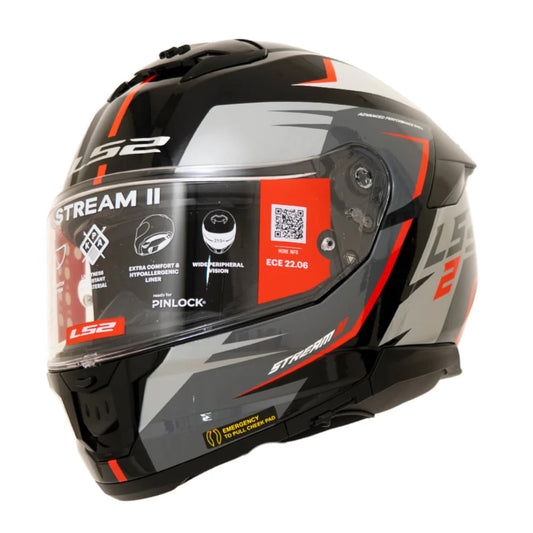 LS2 STREAM II METEOR BLACK RED