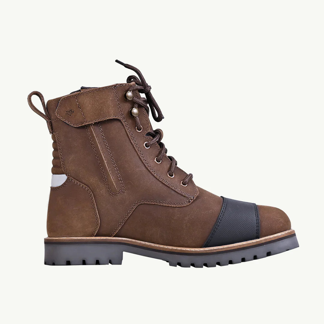 Raida BRONSON - RETRO MOTORCYCLE RIDING BOOTS FOR MEN (BROWN)