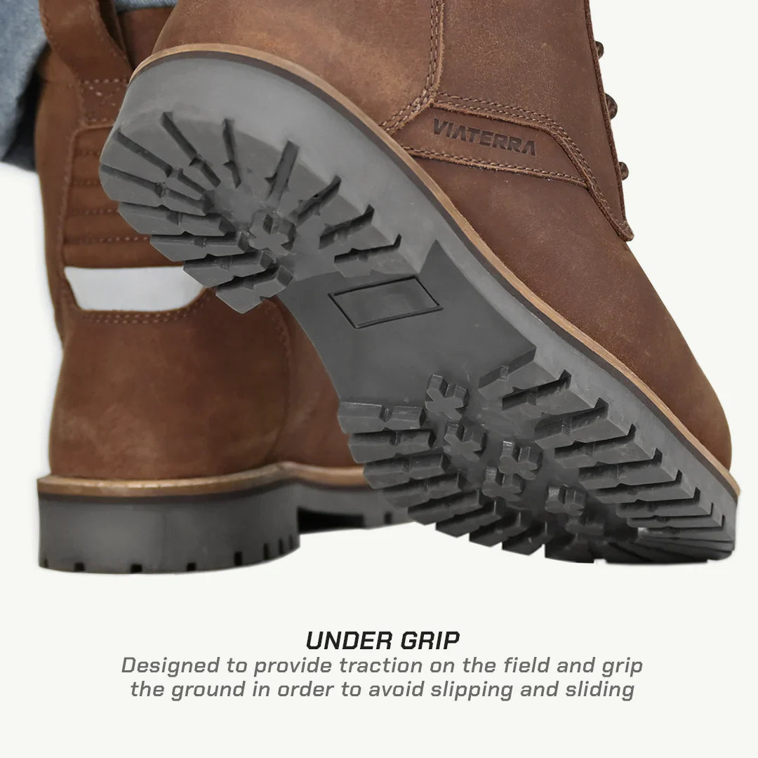 Raida BRONSON - RETRO MOTORCYCLE RIDING BOOTS FOR MEN (BROWN)