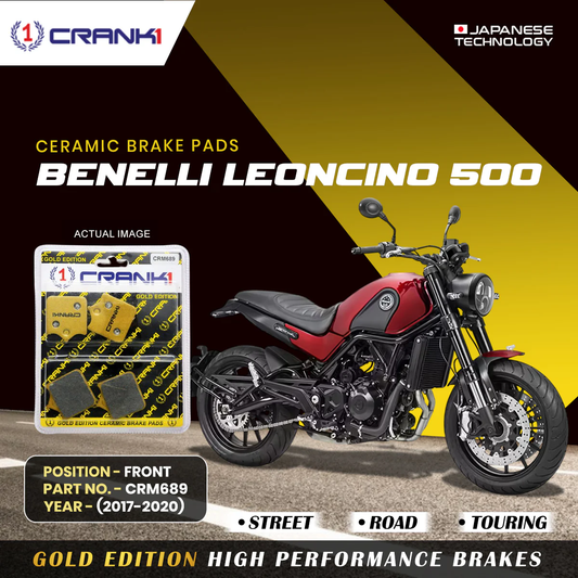 Ceramic Brake Pads For Benelli Leoncino 500 (2017-2020) - Front - CRM689 - 1 Set