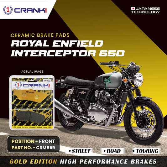 Ceramic Brake Pads For Royal Enfield Interceptor 650 - Front - CRM859 - 1 Set