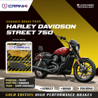 Ceramic Brake Pads For Harley Davidson Street 750 (2016 Onwards) - Front - CRM859 - 1 Set