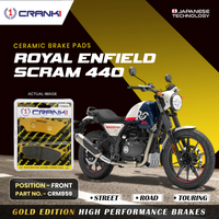 Ceramic Brake Pads For Royal Enfield Scram 440 - Front - CRM859 - 1 Set