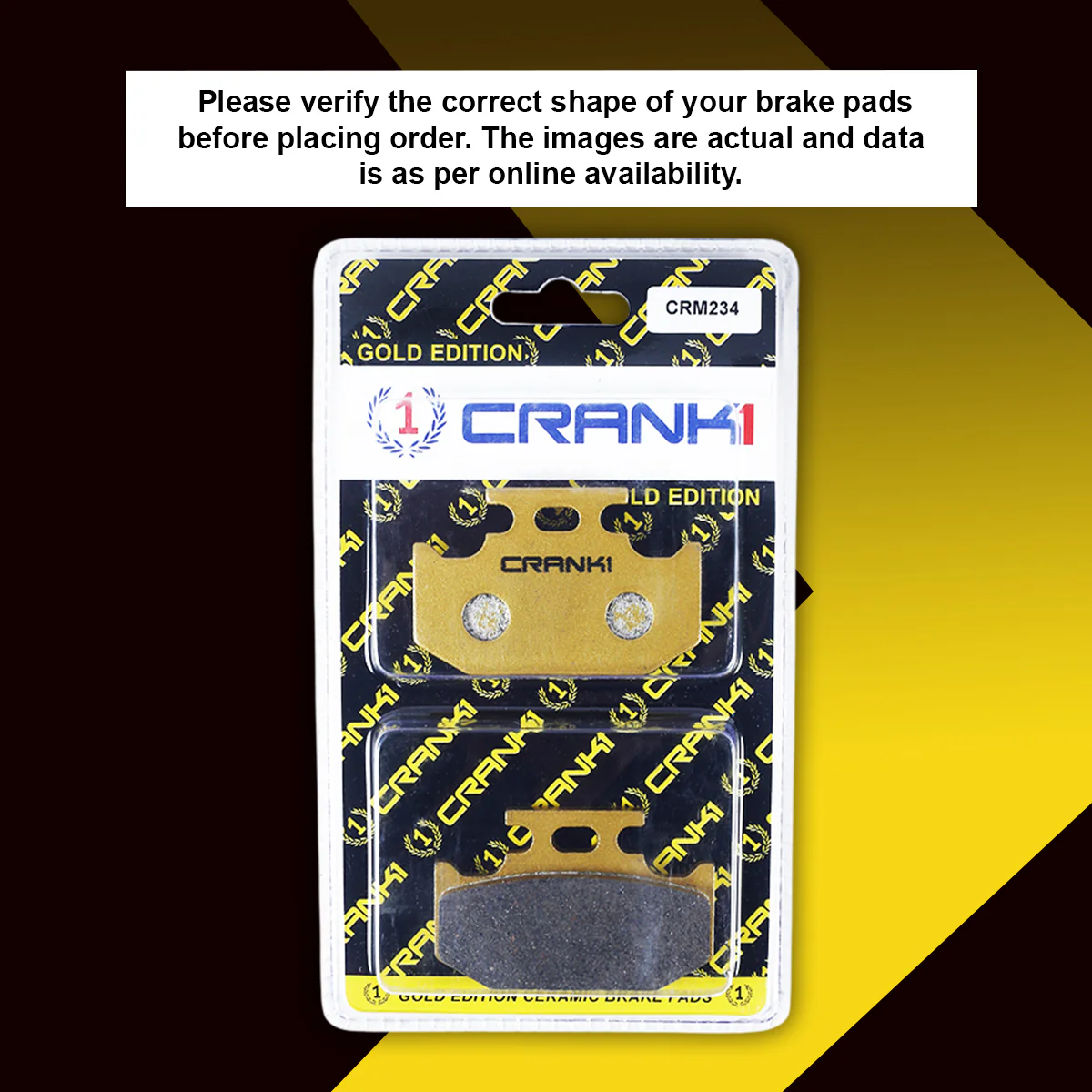 Ceramic Brake Pads For Yamaha R15 V3 - Rear - CRM234 - 1 Set