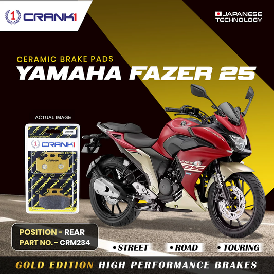 Ceramic Brake Pads For Yamaha Fazer 25 - Rear - CRM234 - 1 Set