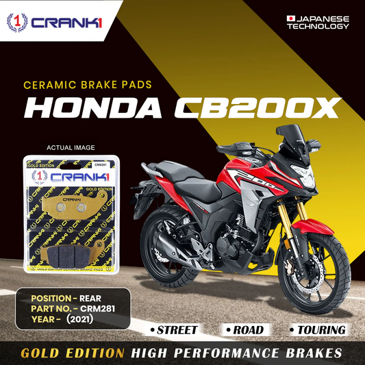 Ceramic Brake Pads For Honda CB200X (2021) - Rear - CRM281 - 1 Set
