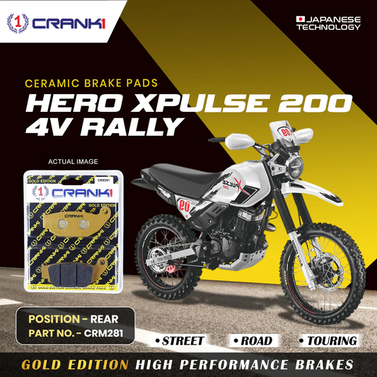 Ceramic Brake Pads For Hero Xpulse 200 4V Rally - Rear - CRM281 - 1 Set