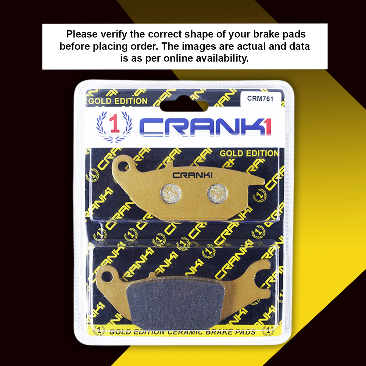 Ceramic Brake Pads For Yamaha R15 V2 - Rear - CRM761 - 1 Set