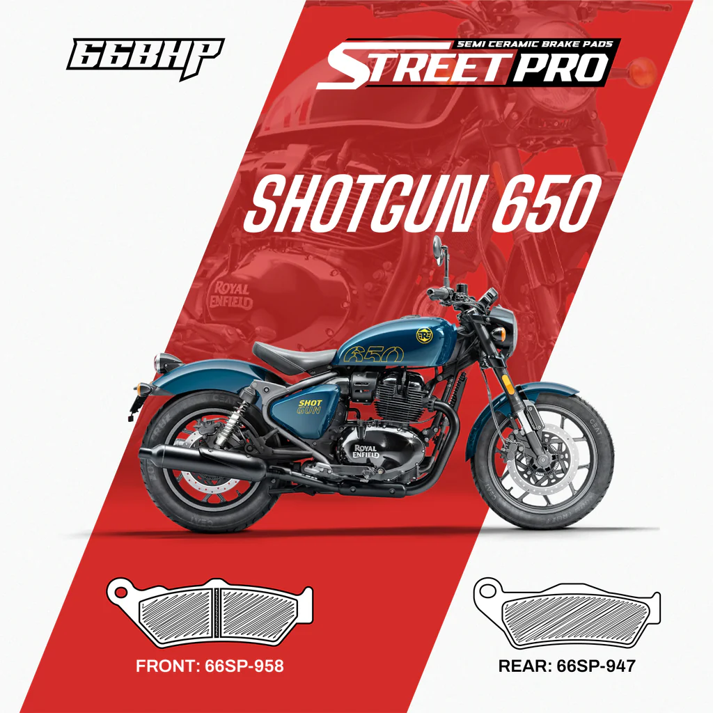 66SP-958 Royal Enfield Shotgun 650 Street Pro Semi Ceramic Front Brake Pads