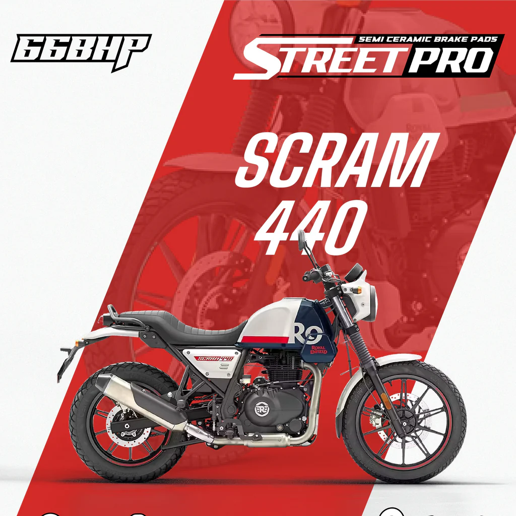 66SP-958 Royal Enfield Scram 440 Street Pro Semi Ceramic Front Brake Pads