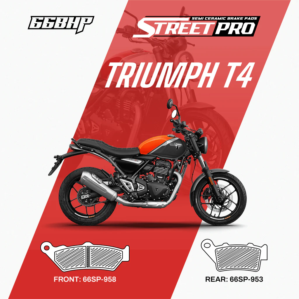 66SP-958 Triumph T4 Street Pro Semi Ceramic Front Brake Pads