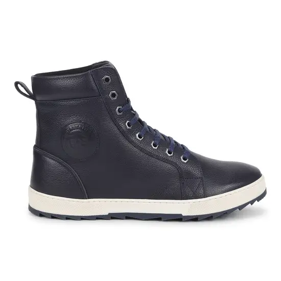 ROYAL ENFIELD CULT LEATHER BOOTS - NAVY