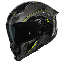 Korda Icon Strike Helmet - Gloss Grey and Fluorescent Yellow
