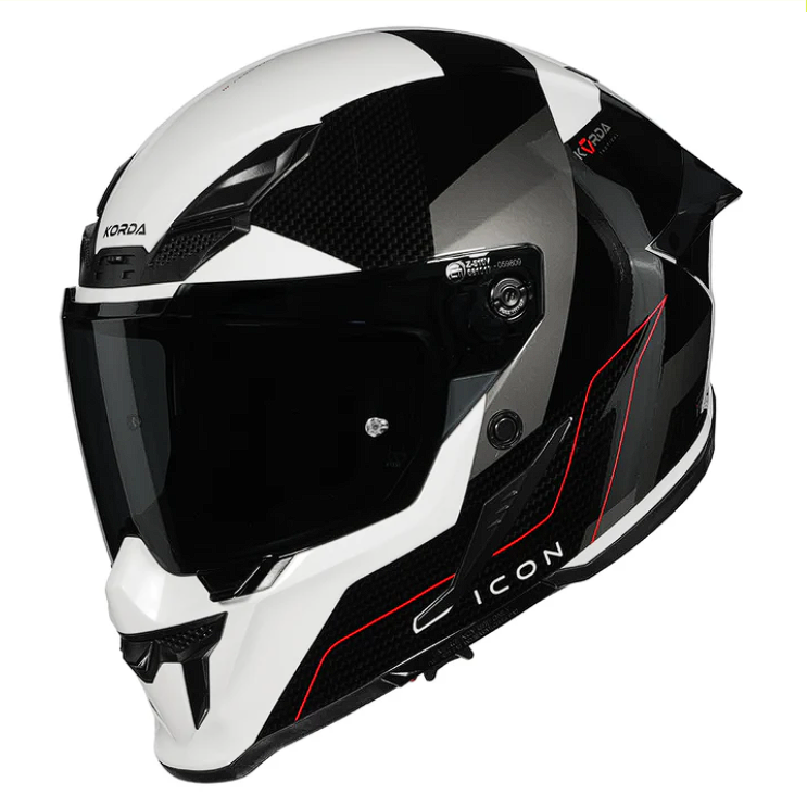 Korda Icon Nyx Helmet -  Gloss Black & White