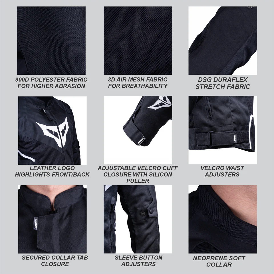 DSG GPX Riding Jacket (Black White)