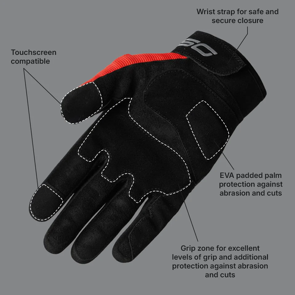 DSG Phoenix Air Riding Gloves (Red)