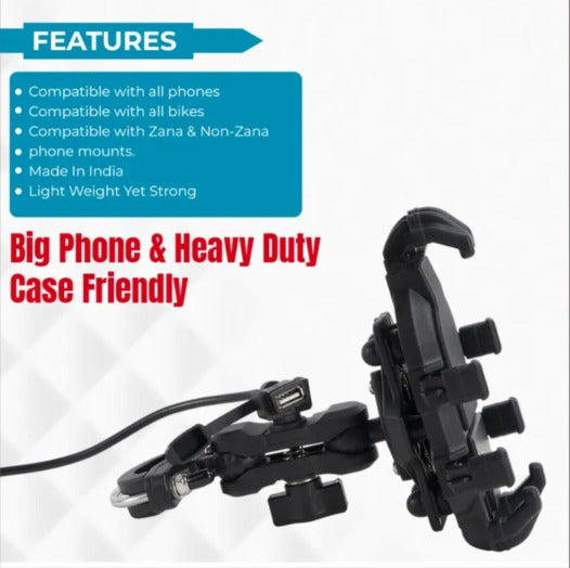 Zana- Universal Mobile Holder with USB Charger