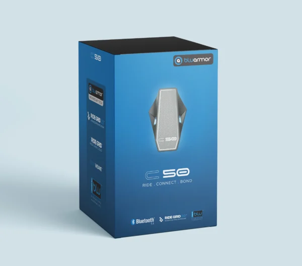 Bluarmor C50 Helmet Communication Device - Intercom and Bluetooth