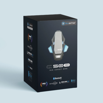 Bluarmor C50 Pro Helmet Communication Device – Intercom and Bluetooth