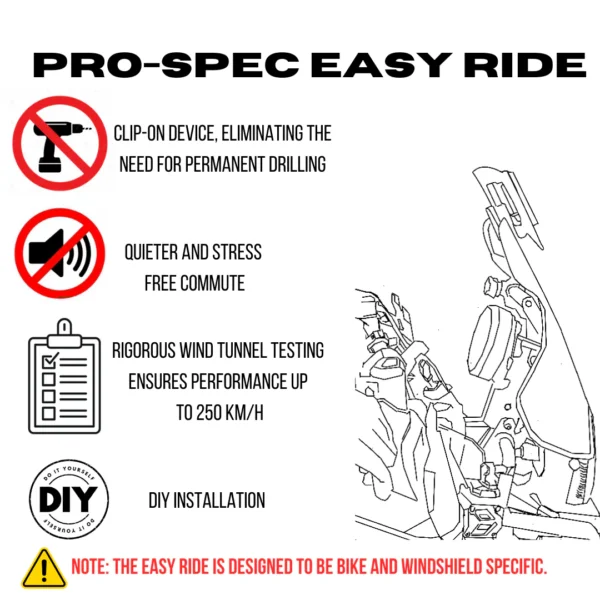PROSPEC ER 860- Easy Ride for Himalayan 450 OEM Tall screen - Image 6