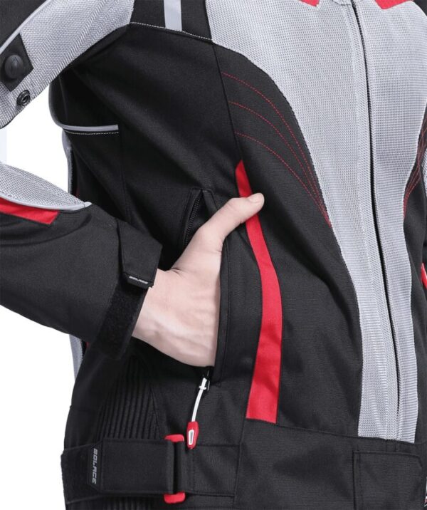 Asmi Ladies Jacket V3.0 Black & Red - Image 4